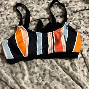Striped Multicolor Bikini Top
